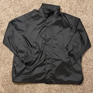 Wind Jacket with Adjustable Hoodie Plain